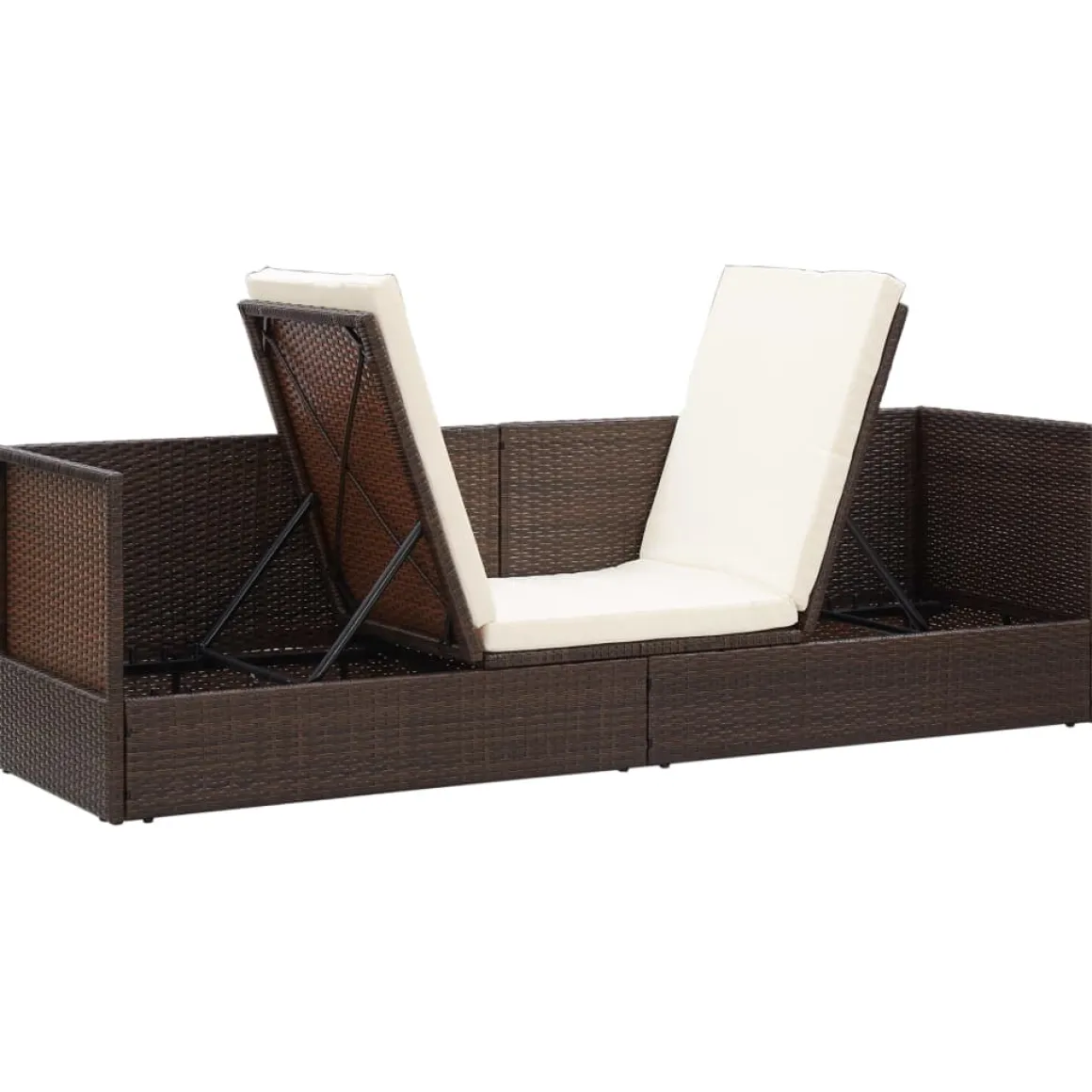 Sofá de exterior Selde tumbona reclinable 7 posiciones 58x200x60 cm