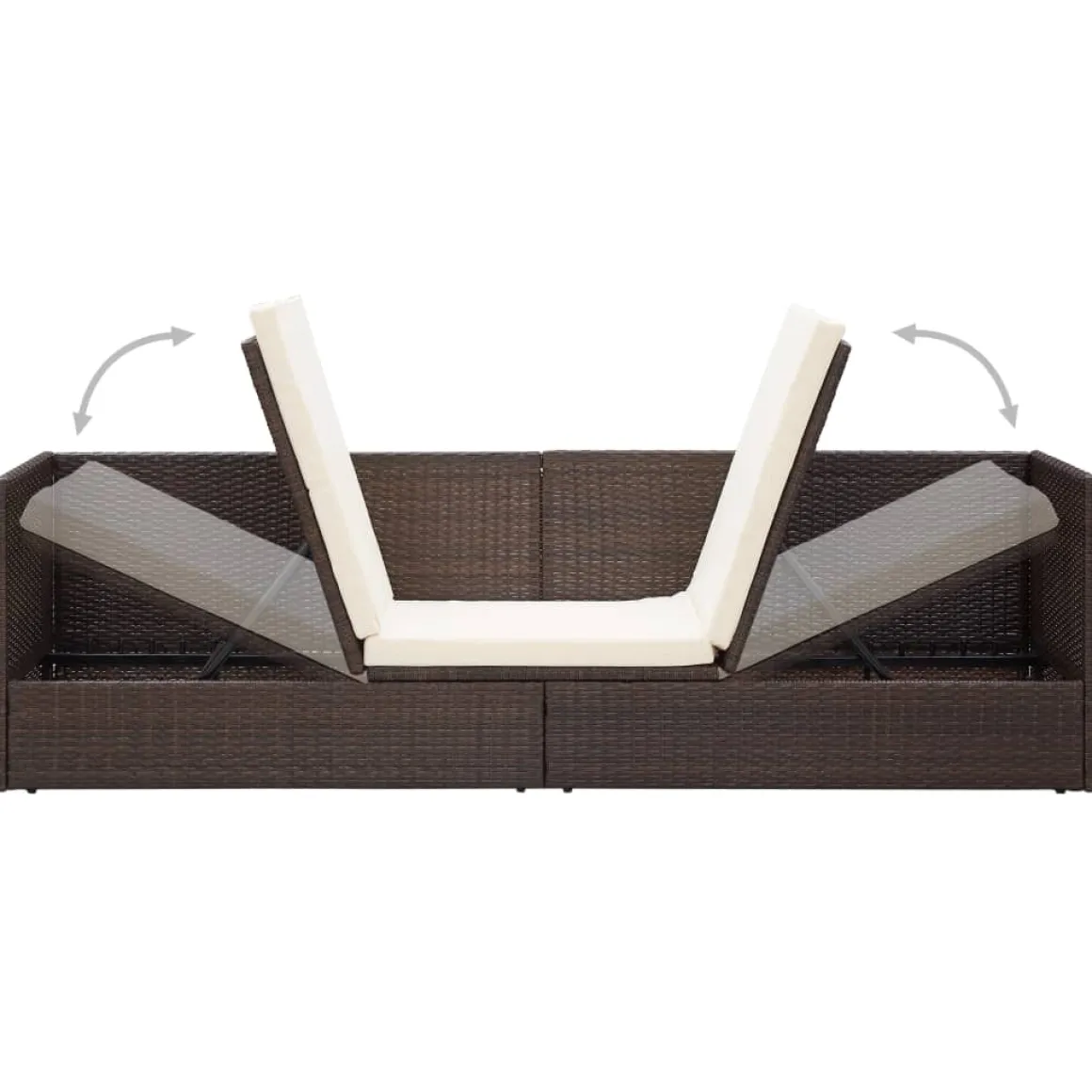 Sofá de exterior Selde tumbona reclinable 7 posiciones 58x200x60 cm