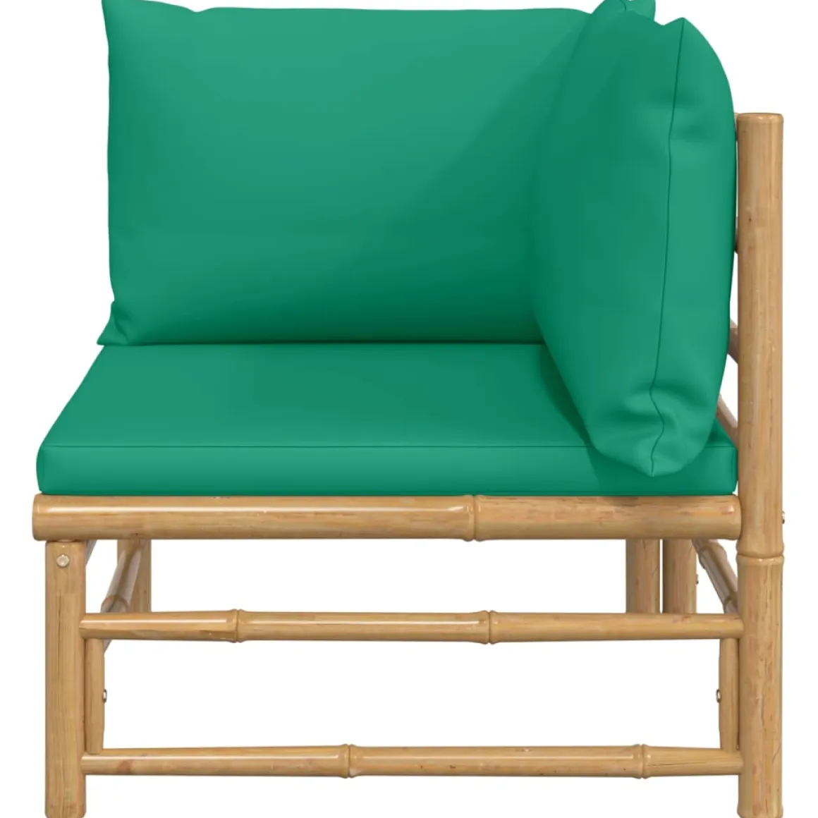 Sofá esquinero de jardín estructura de bambú 65x69x69 cm