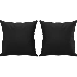 Sofá Fenix 3 plazas con cojines negro 80x198x77 cm