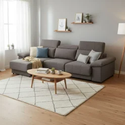 Sofá Gran Hermes Premium deslizante y reclinable 107x285x103 cm