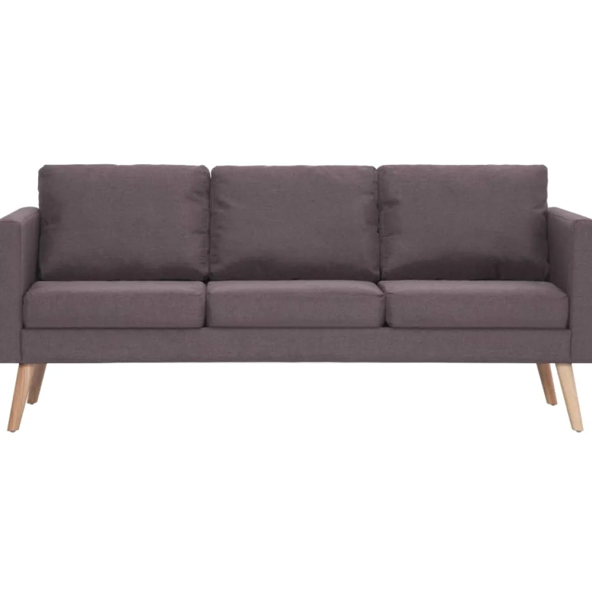Sofá Heidi 3 plazas con patas elevadas gris taupé 73x168x70 cm