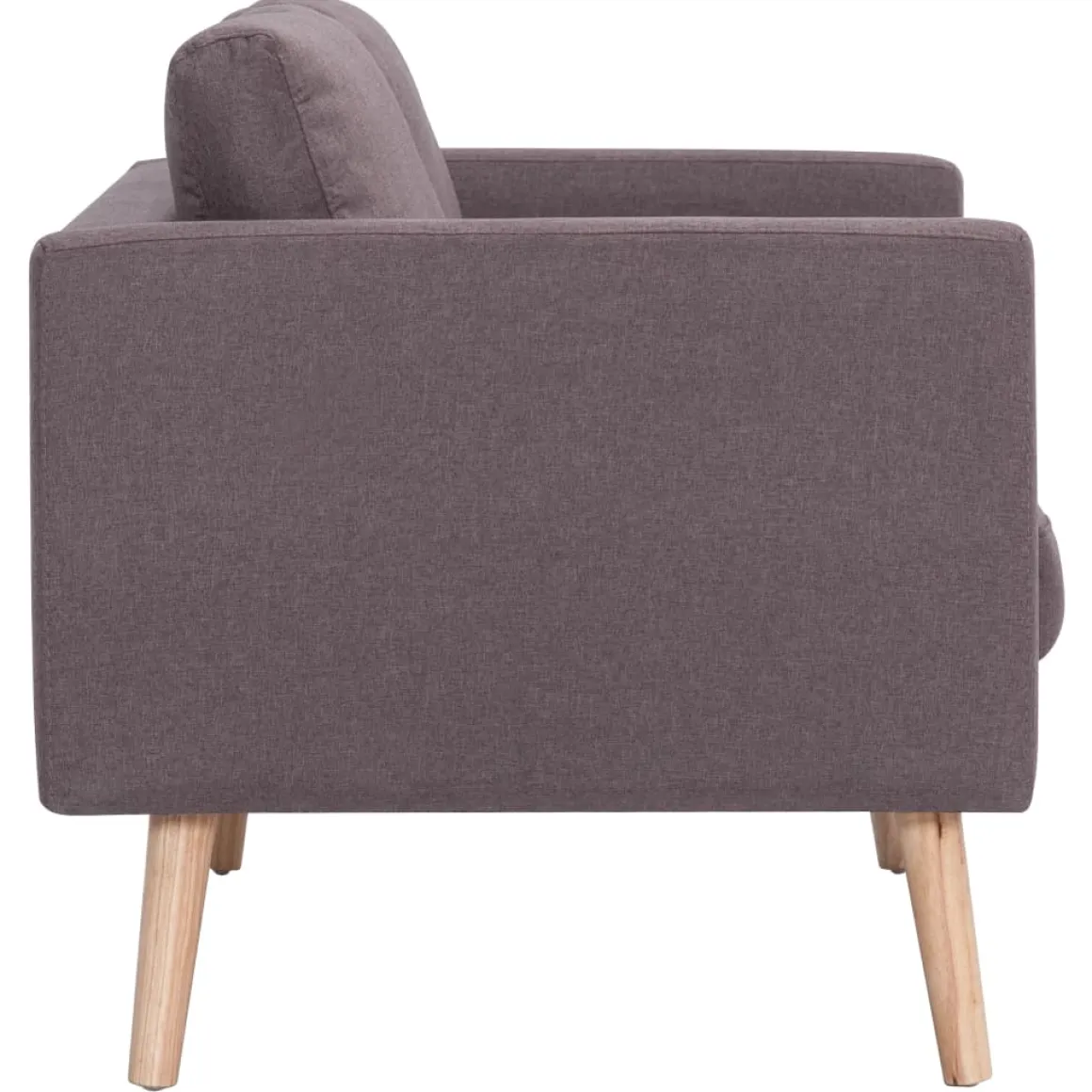 Sofá Heidi 3 plazas con patas elevadas gris taupé 73x168x70 cm