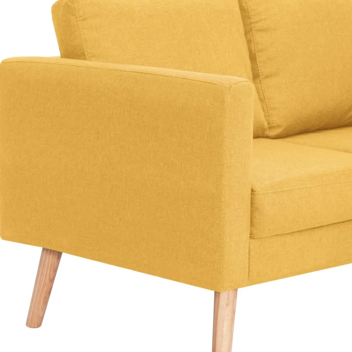 Sofá Heidi 2 plazas con patas elevadas amarillo 73x116x70 cm