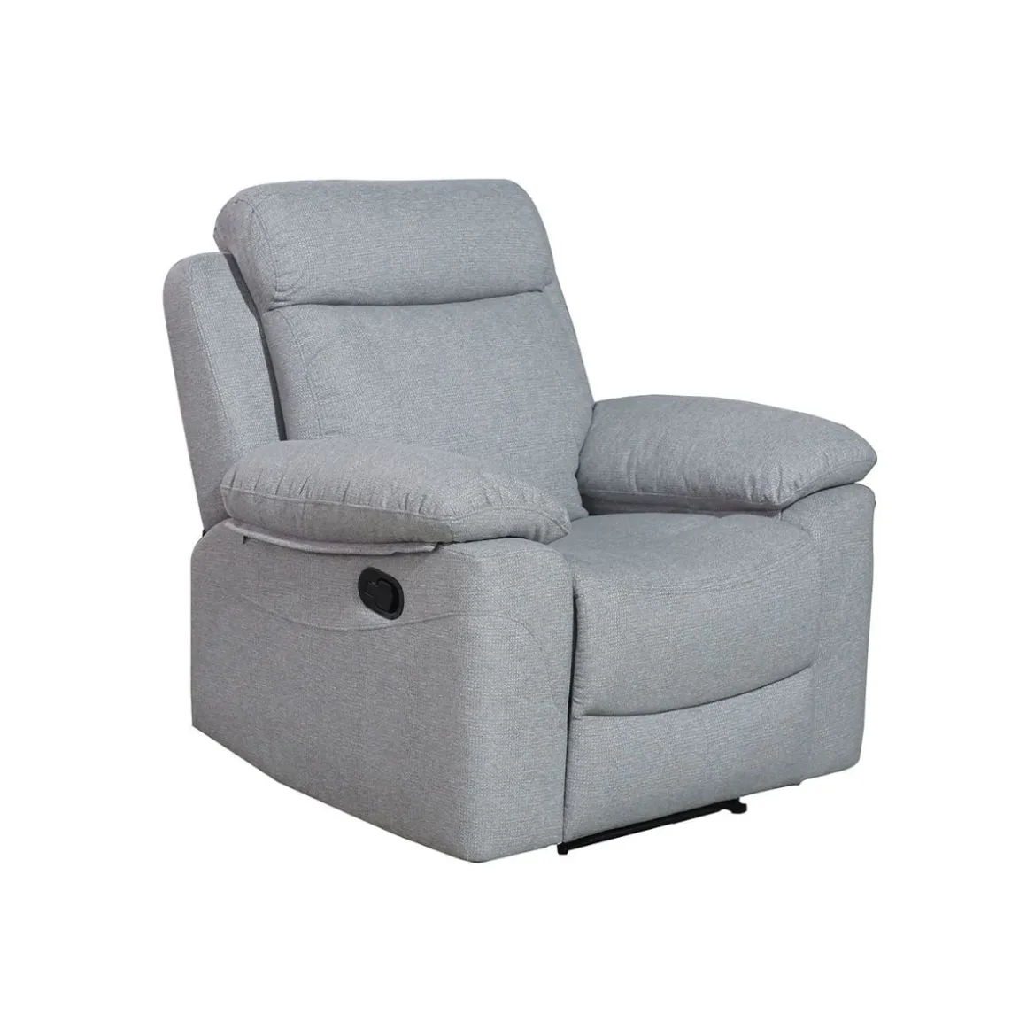 Sofá relax Olimpo 1 plaza reclinable con reposapiés gris 102x106x66-96 cm