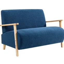 Sofá Tundra Homcom tapizado de borreguito 78x118x76 cm