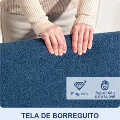 Sofá Tundra Homcom tapizado de borreguito 78x118x76 cm