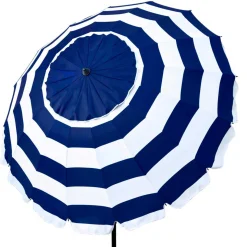 Sombrilla Air Max Aktive Beach altura regulable protección UV50 azul/blanco Ø240 cm
