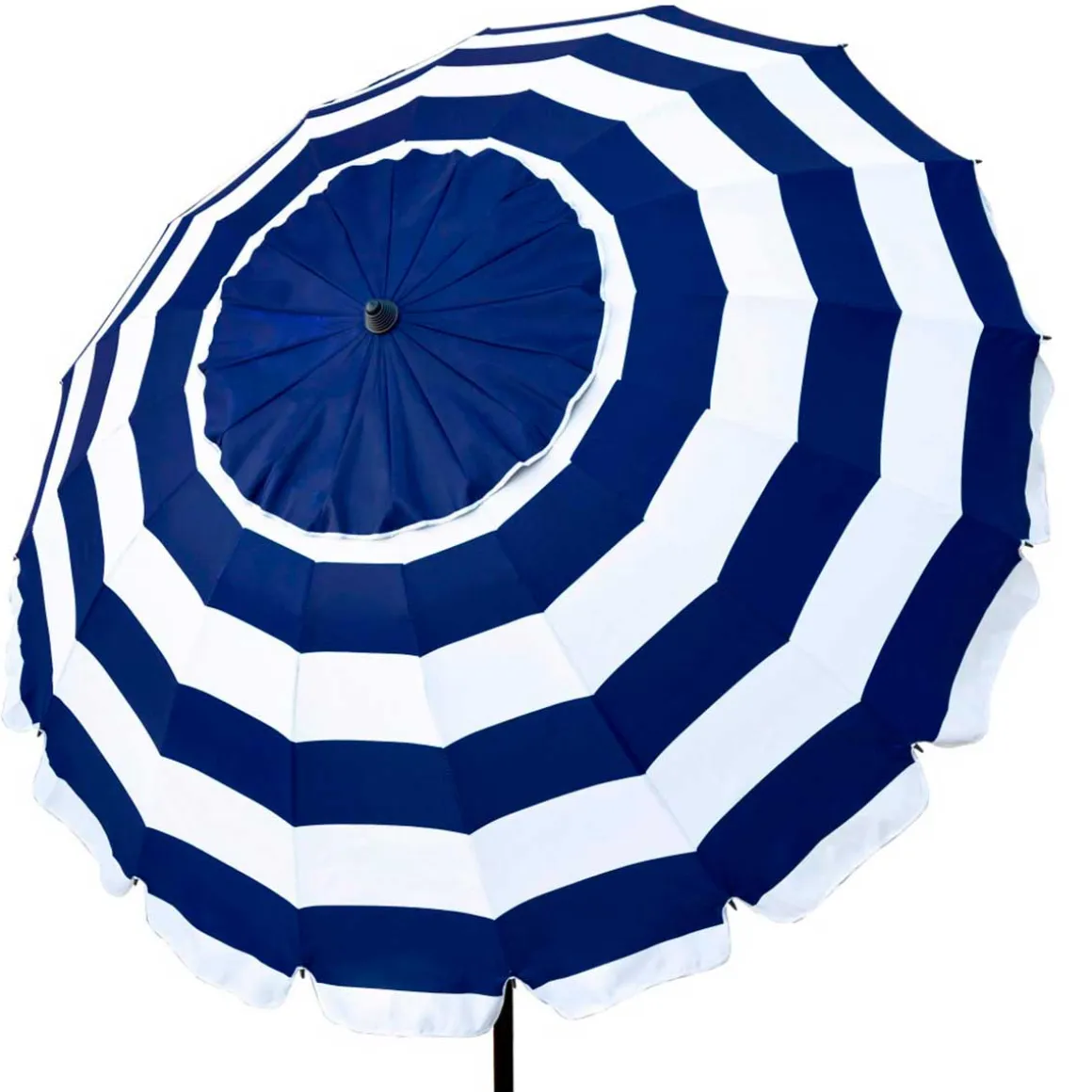 Sombrilla Air Max Aktive Beach altura regulable protección UV50 azul/blanco Ø240 cm