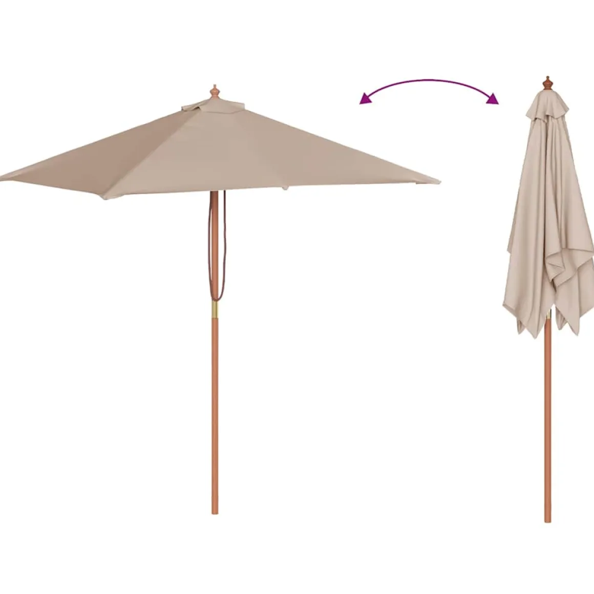 Sombrilla Capri plegable 235x150x200 cm