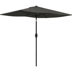 Sombrilla Charlotte Outsunny rectangular manivela + protección UV50+ gris 248x205x290 cm