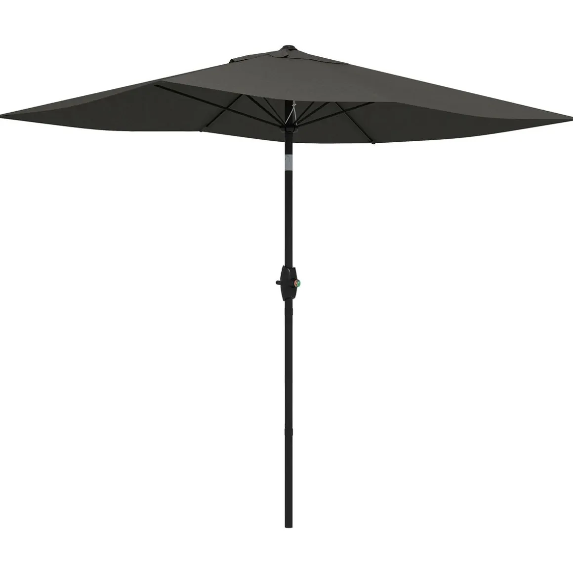 Sombrilla Charlotte Outsunny rectangular manivela + protección UV50+ gris 248x205x290 cm