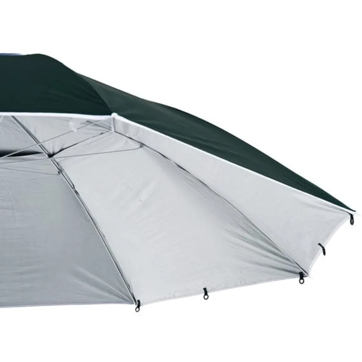 Sombrilla con paneles laterales Outsunny protección UV verde oscuro Ø210x222 cm