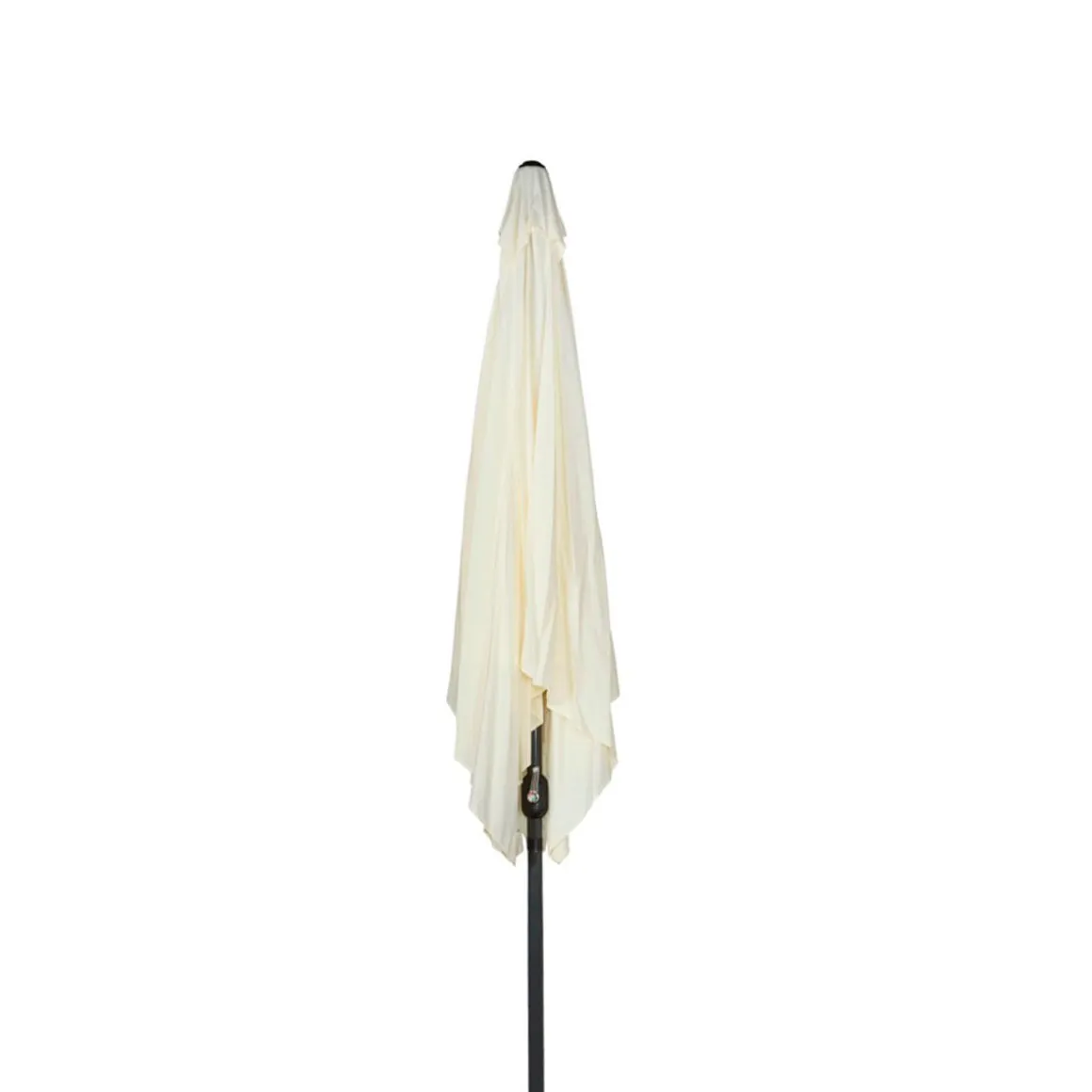 Sombrilla cuadrada Aktive Garden con doble techo mástil aluminio Ø48 mm crema 275x300x300 cm