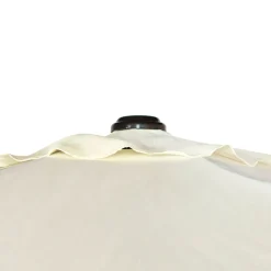 Sombrilla cuadrada Aktive Garden con doble techo mástil aluminio Ø48 mm crema 275x300x300 cm