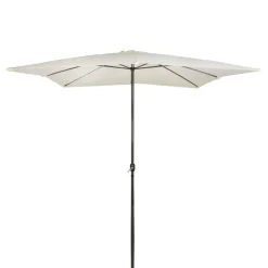 Sombrilla cuadrada Aktive Garden con doble techo mástil aluminio Ø48 mm crema 275x300x300 cm