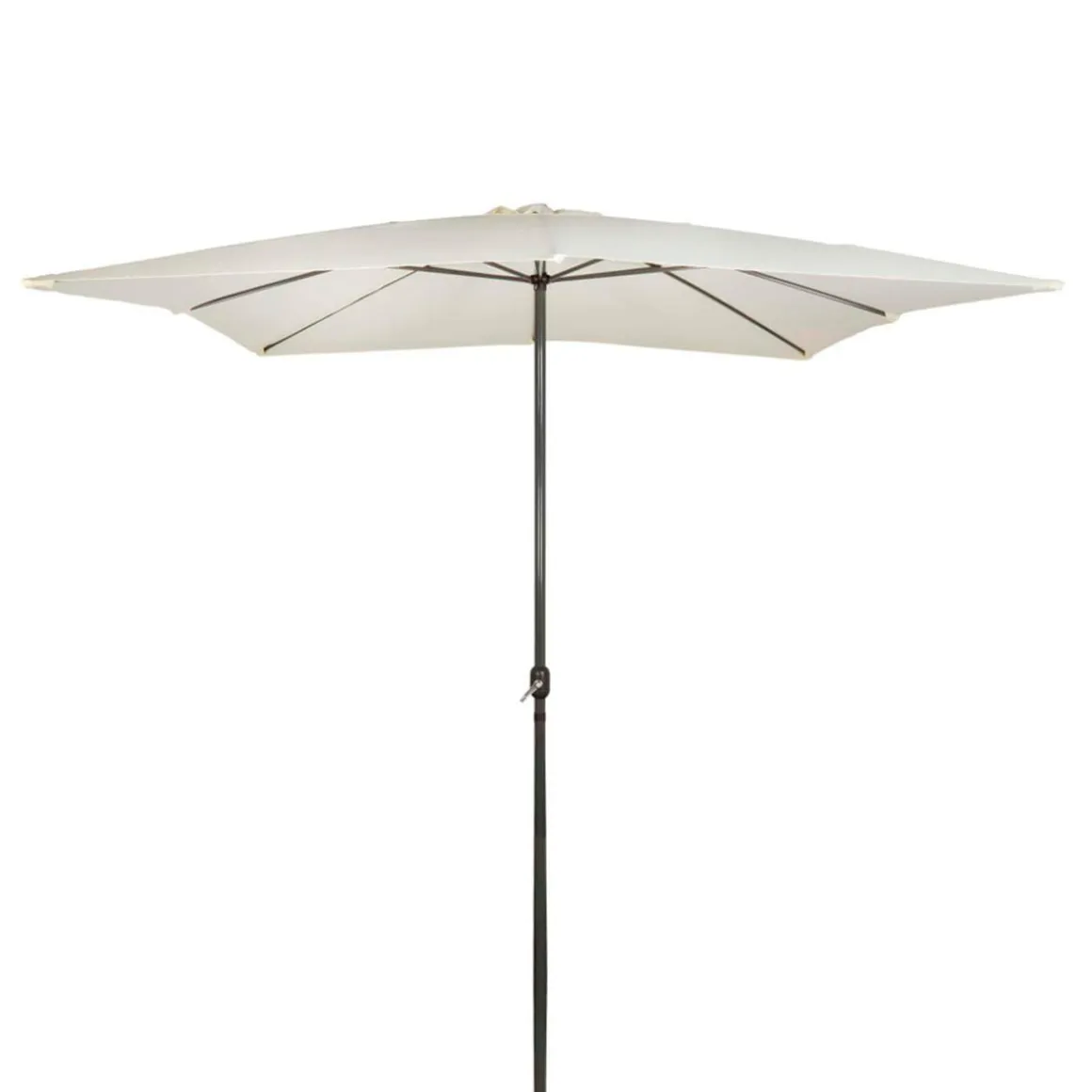 Sombrilla cuadrada Aktive Garden con doble techo mástil aluminio Ø48 mm crema 275x300x300 cm