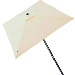 Sombrilla cuadrada Aktive Garden con poleas protección UV50 crema 300x300 cm