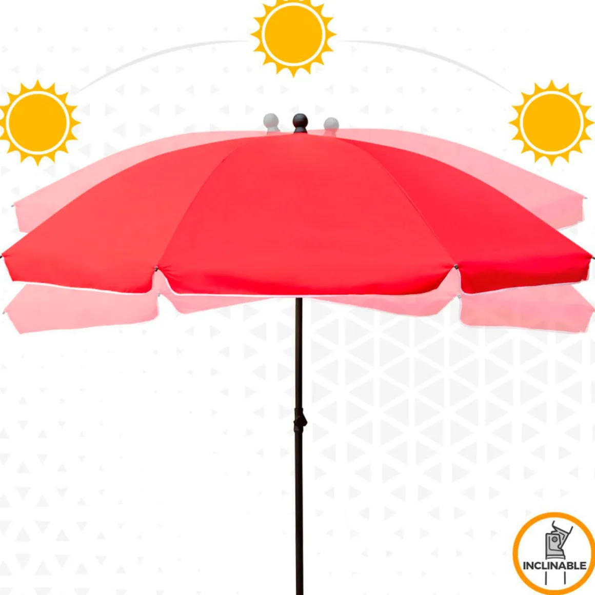 Sombrilla de jardín Aktive Garden con protección UV Ø240cm