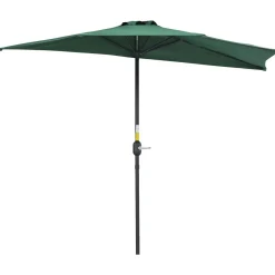 Sombrilla de jardín Outsunny con manivela 236x269x138 cm