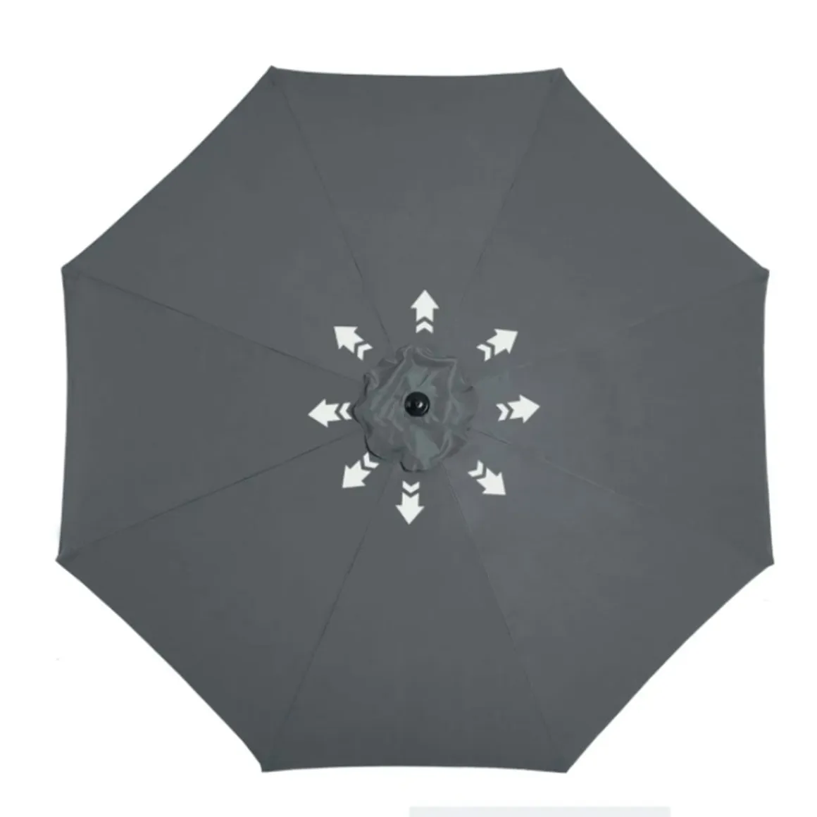 Sombrilla de jardín Outsunny con manivela inclinable y desmontable Ø295X250 cm