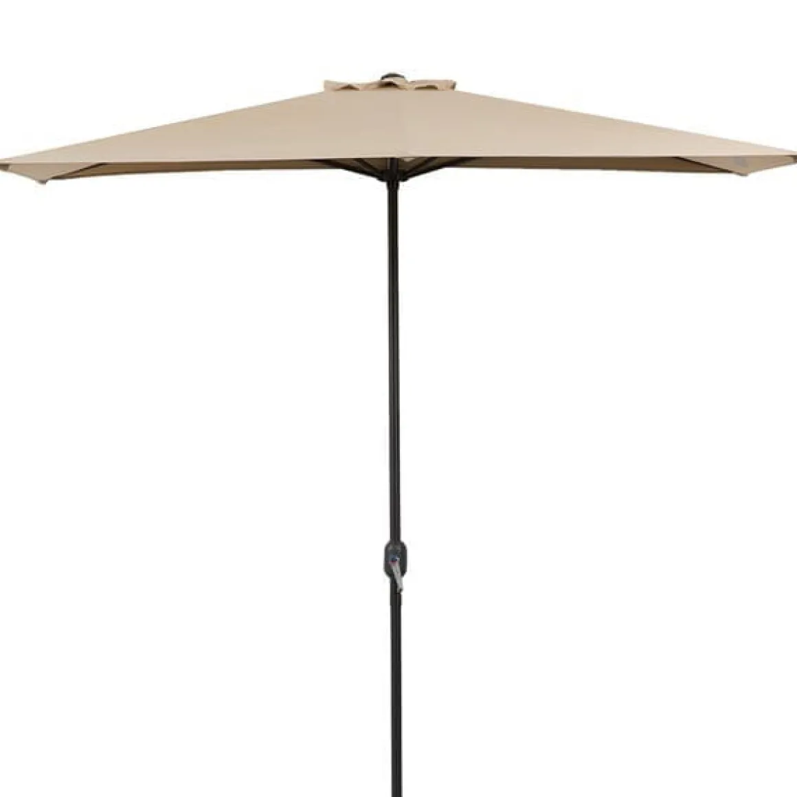 Sombrilla de media pantalla Outsunny con manivela beige 245x230x130 cm