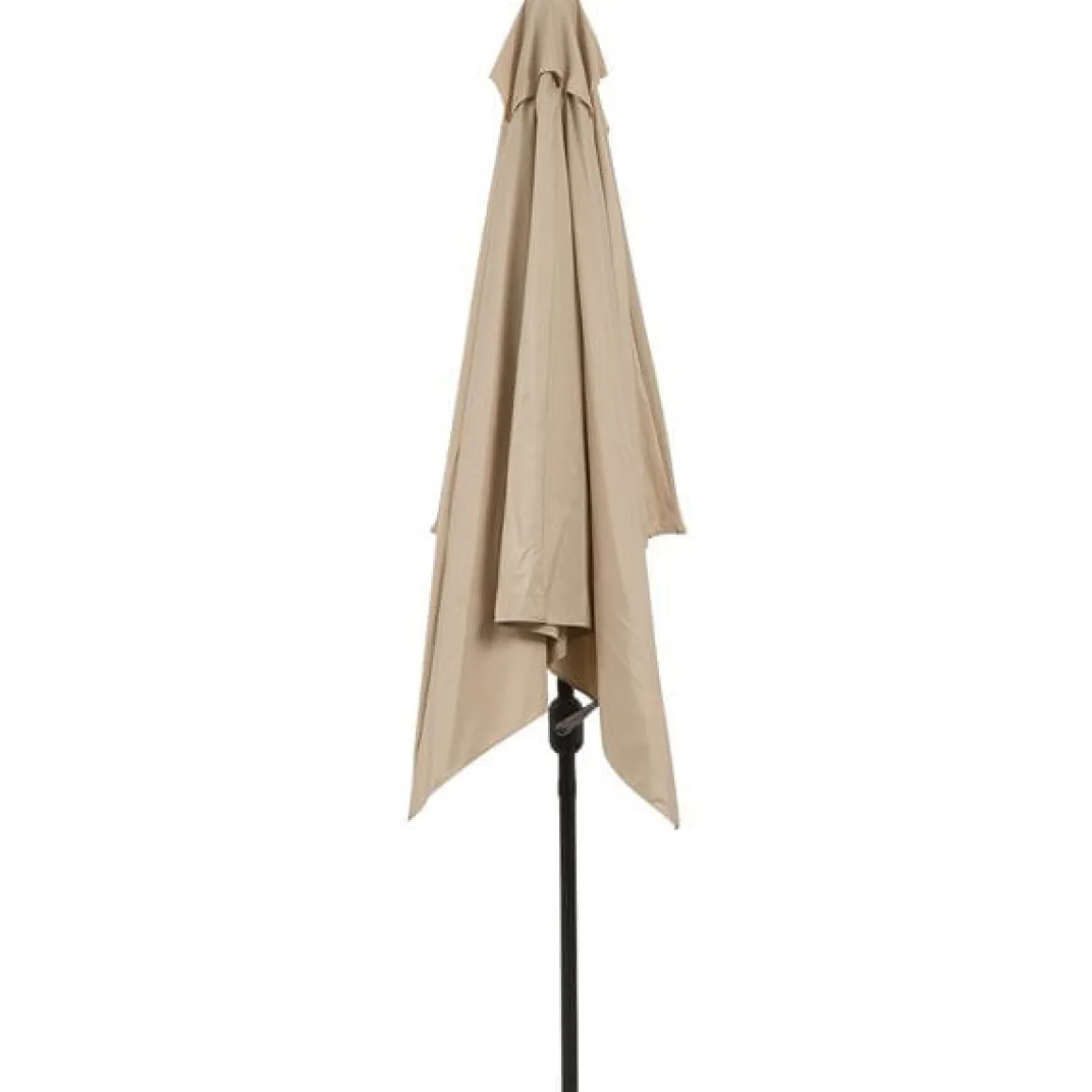 Sombrilla de media pantalla Outsunny con manivela beige 245x230x130 cm