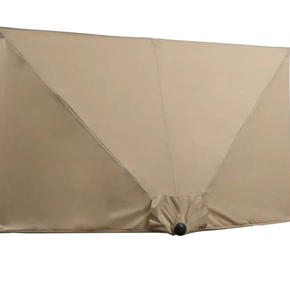 Sombrilla de media pantalla Outsunny con manivela beige 245x230x130 cm