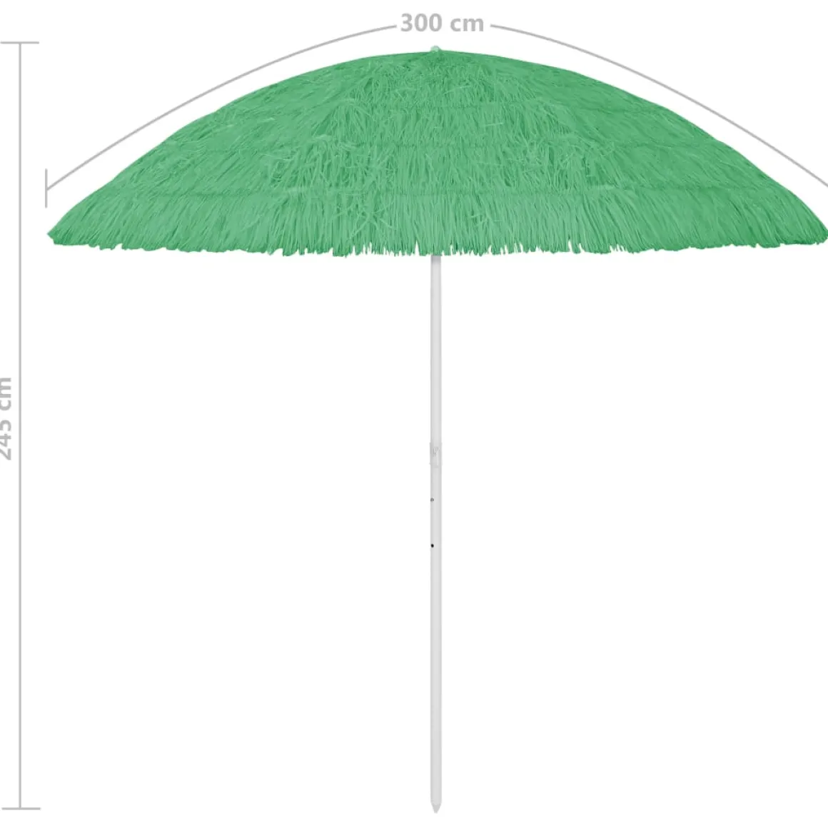 Sombrilla de playa Hawaii inclinación ajustable Ø260 cm