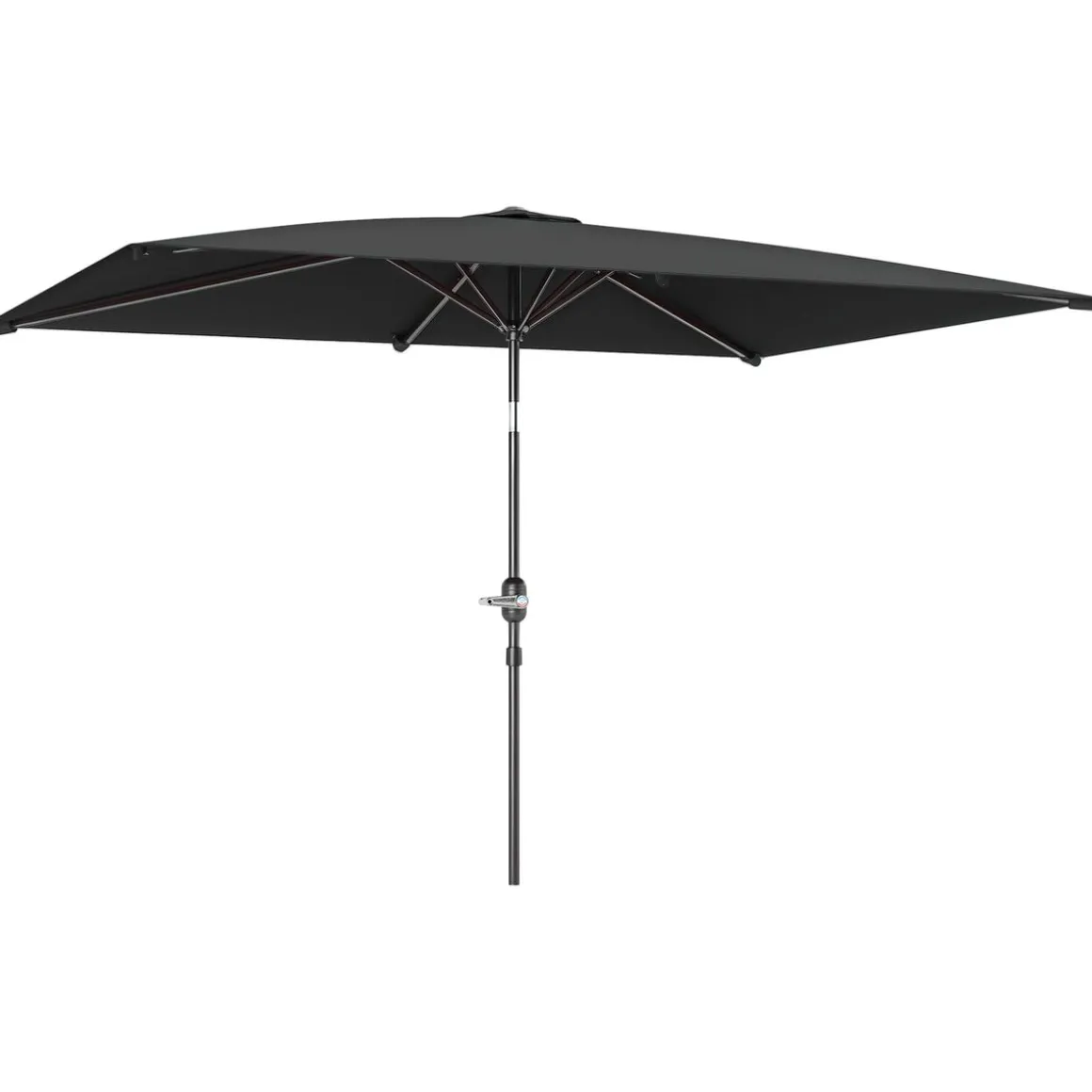 Sombrilla de terraza Annia Outsunny con manivela ángulo ajustable gris oscuro 255x198x294 cm