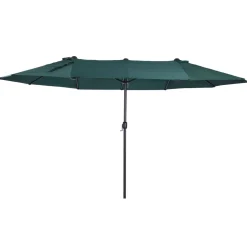 Sombrilla doble Oslo Outsunny apertura con manivela 238x455x265 cm