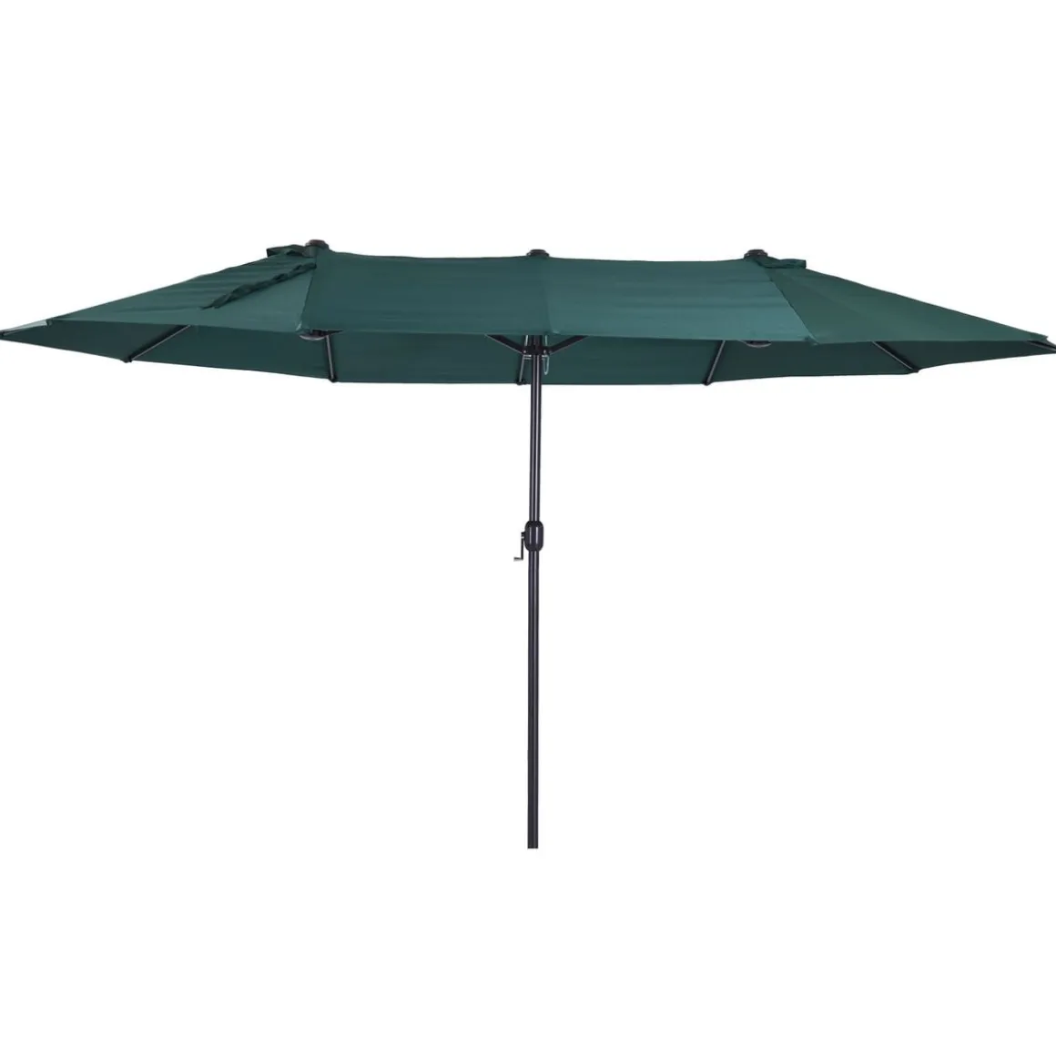 Sombrilla doble Oslo Outsunny apertura con manivela 238x455x265 cm