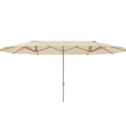 Sombrilla doble Outsunny con manivela 238x455x265 cm
