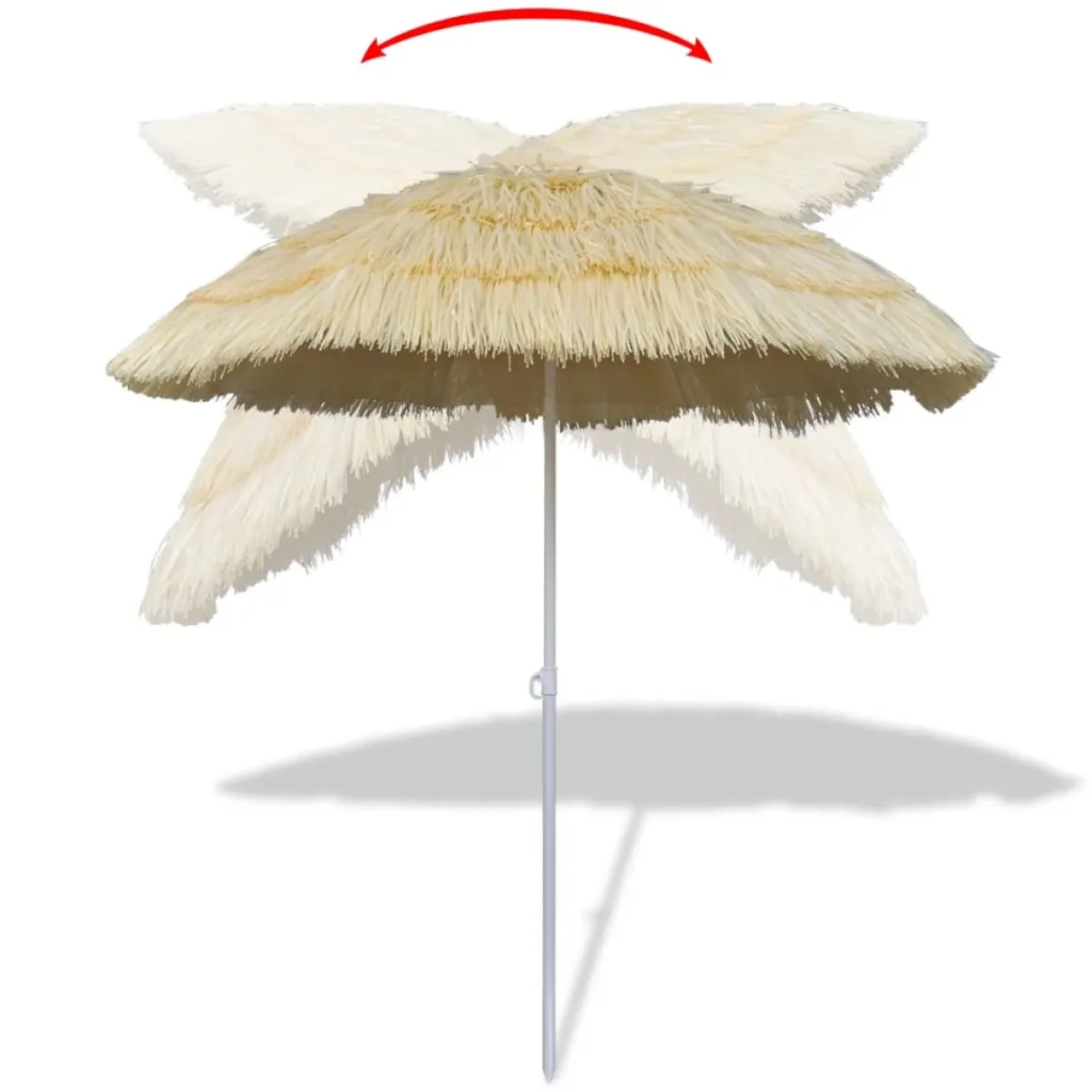 Sombrilla Hawái inclinable natural Ø160 cm