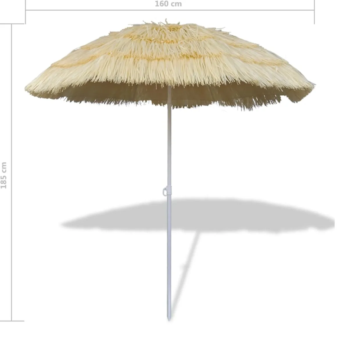 Sombrilla Hawái inclinable natural Ø160 cm