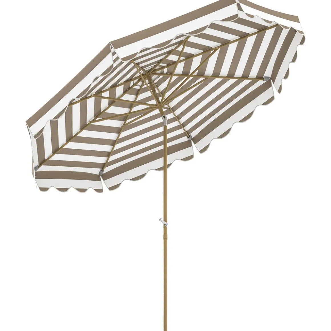 Sombrilla Helade Outsunny inclinable con manivela gris/blanco Ø268x237 cm