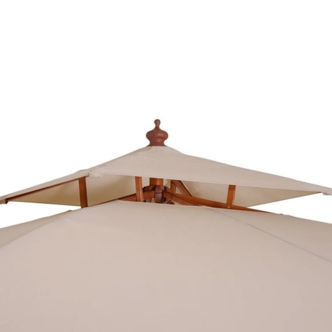 Sombrilla Outsunny rectangular bambú natural 297x300x300 cm