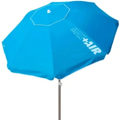 Sombrilla redonda Aktive Beach Air Max flexible protección UV50 azul Ø200 cm