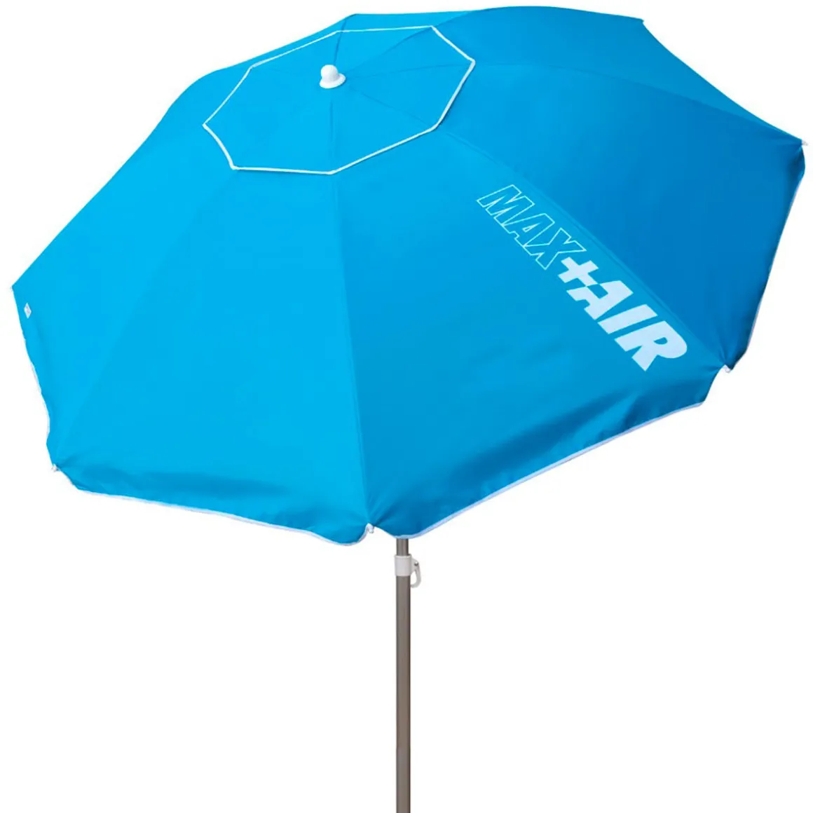 Sombrilla redonda Aktive Beach Air Max flexible protección UV50 azul Ø200 cm