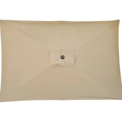 Sombrilla Sand Outsunny inclinable + plegable marrón 253x295x195 cm