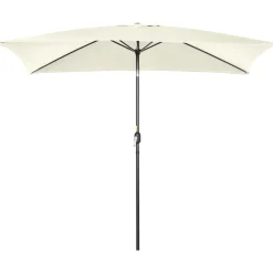 Sombrilla Toscana Outsunny ángulo inclinable crema 253x295x195 cm