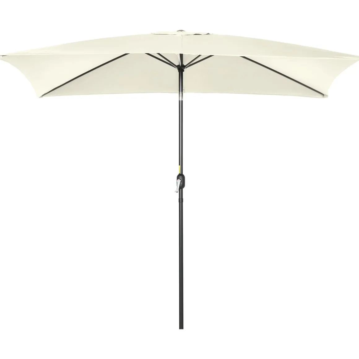 Sombrilla Toscana Outsunny ángulo inclinable crema 253x295x195 cm