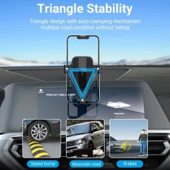 Soporte de Smartphone para coche Vention KCOB0 compatible hasta 7,2'' negro