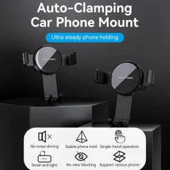 Soporte de Smartphone para coche Vention KCSB0 compatible hasta 7,2'' negro