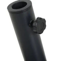 Soporte de sombrilla semicircular Outsunny ajuste universal negro 32x50x32 cm