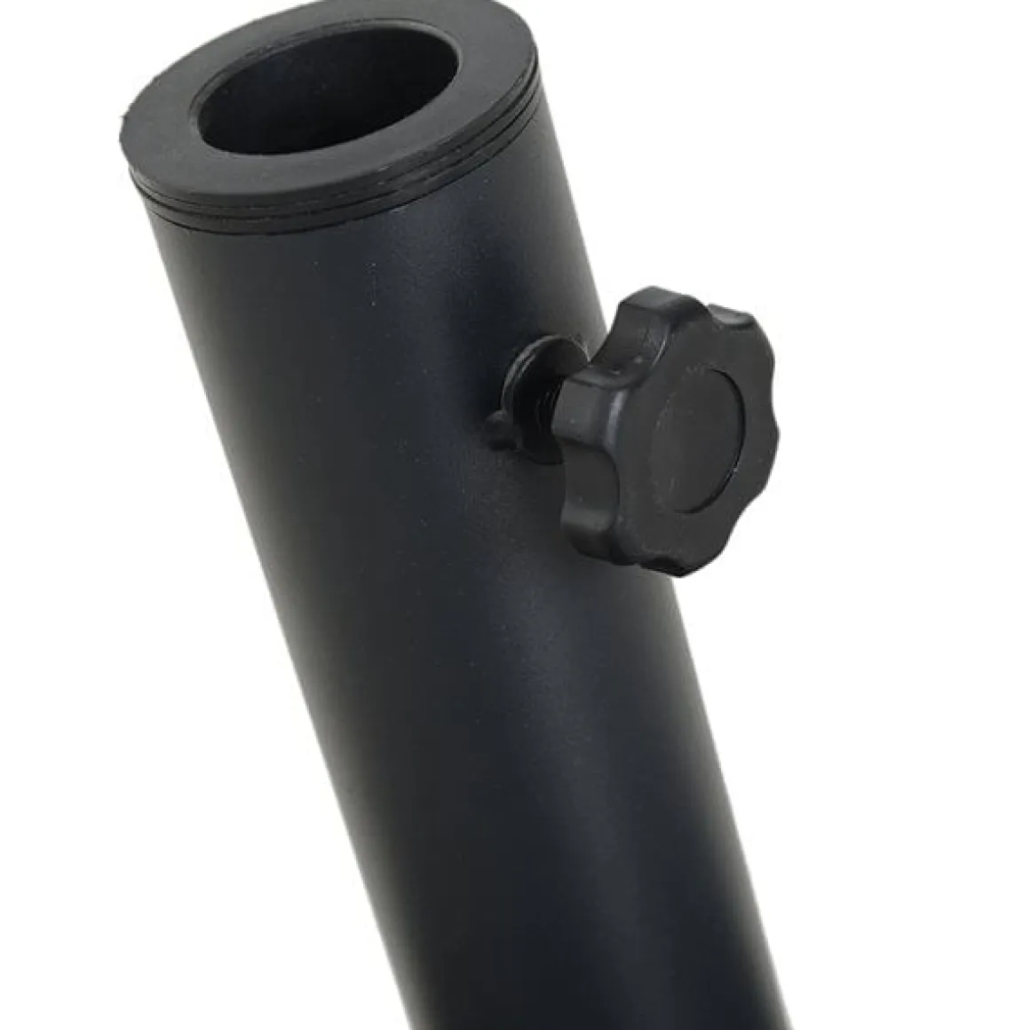 Soporte de sombrilla semicircular Outsunny ajuste universal negro 32x50x32 cm