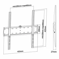 Soporte de TV Aisens WT55F-013 32''-55'' fijo negro