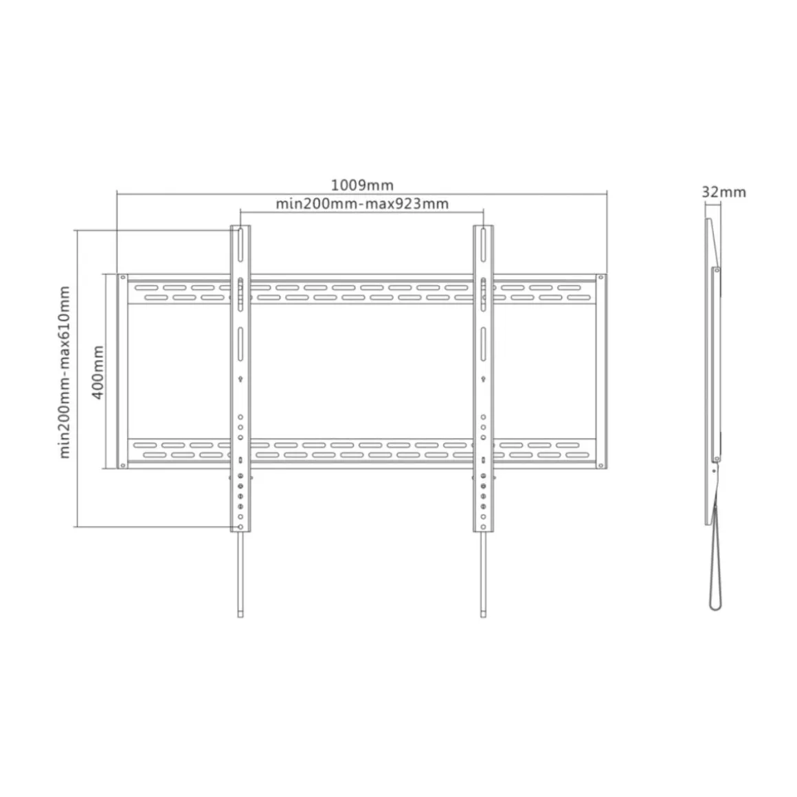 Soporte de TV Aisens WT100F-067 60’’-100’’ ultra Slim negro