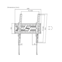 Soporte de TV Aisens WT75T-311 32-75’’ inclinable negro