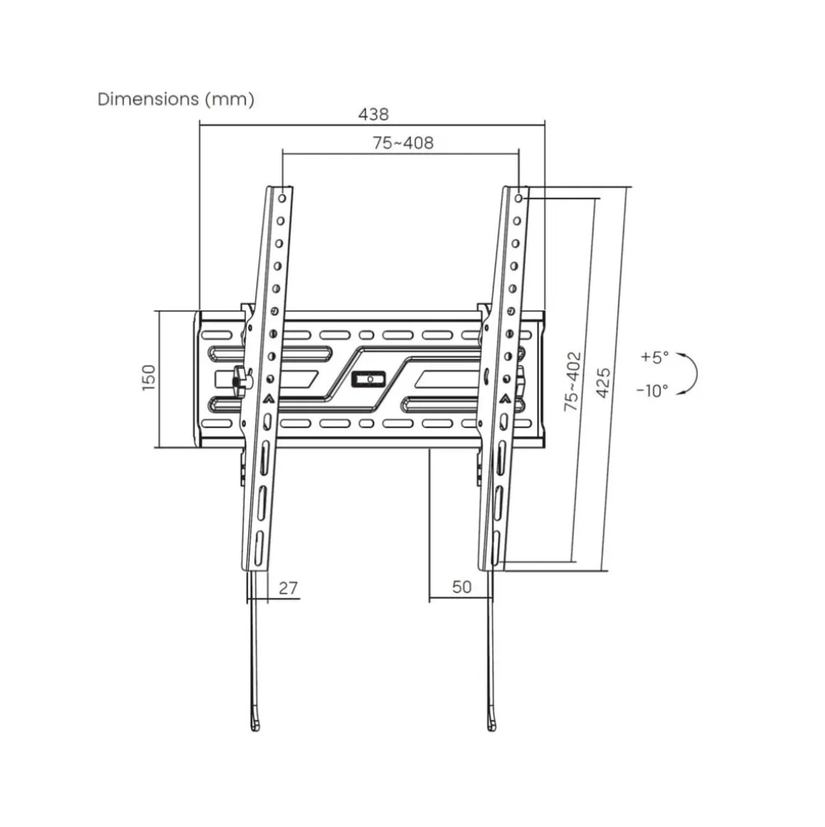 Soporte de TV Aisens WT75T-311 32-75’’ inclinable negro